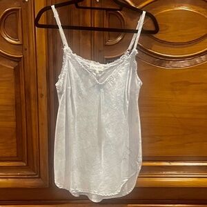 Bella Dahl Baby Blue Tie Dye Frayed Tencel Cami Size Small